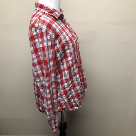 VTG Eddie Bauer Plaid Flannel Button Down NWT Lg - Picture 7 of 8